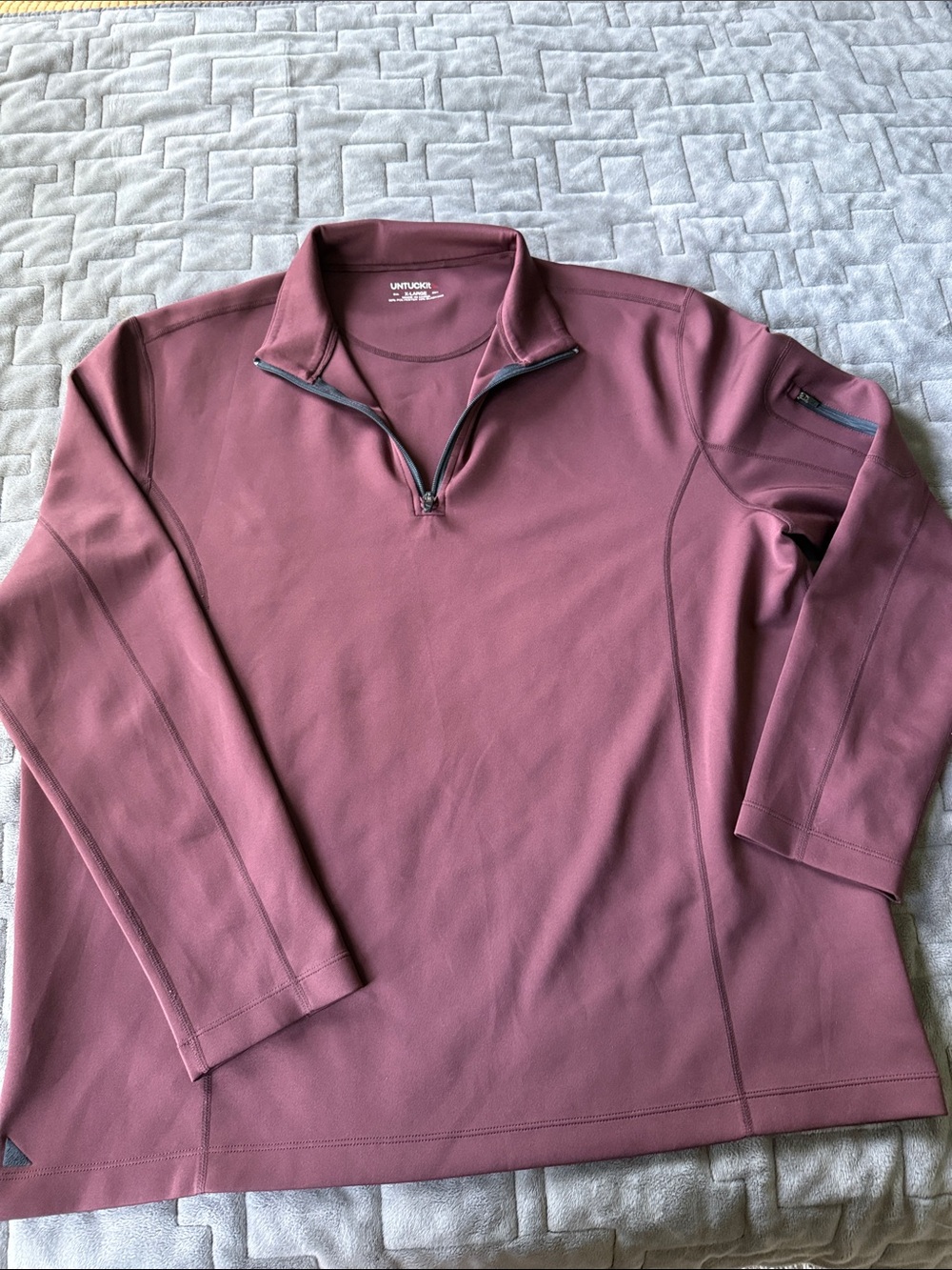UNTUCKit Dusty Rose Quarter-Zip Pullover